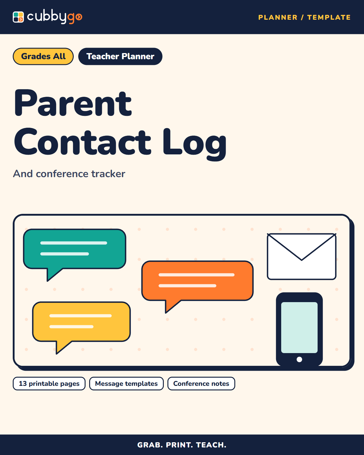 Cover of Parent Contact Log and Conference Tracker