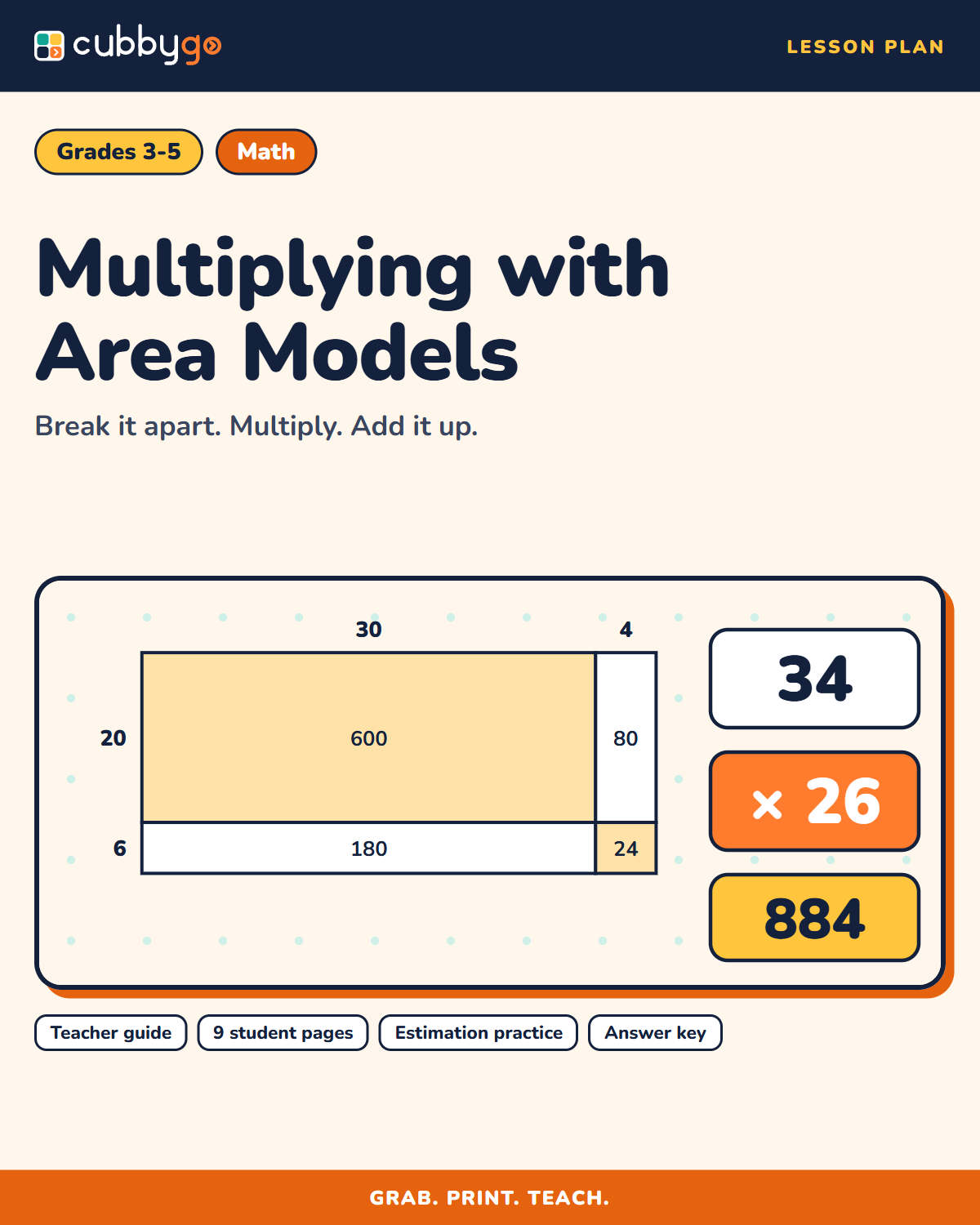Cover of Multiplying 2-Digit Numbers with Area Models